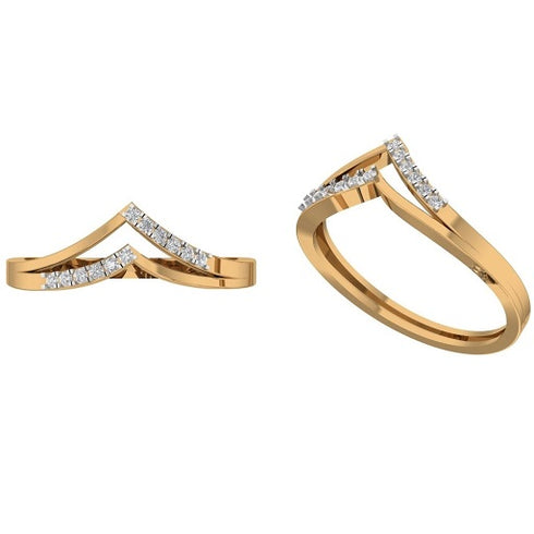 Benedetta Modern Diamond Chevron Ring
